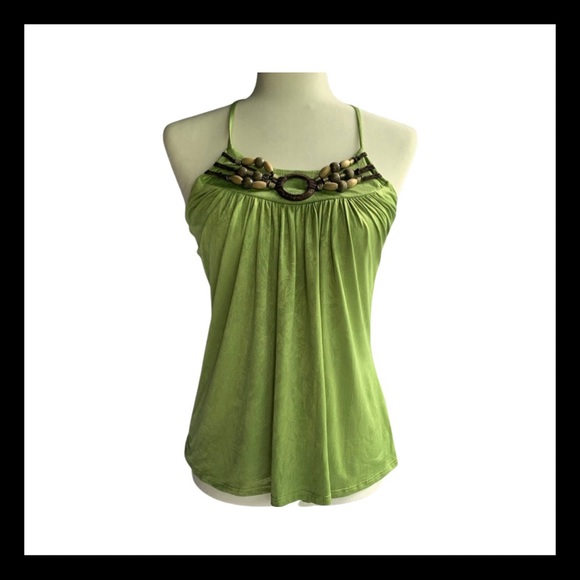 IZ Byer Beaded Tank Top Size Medium - Picture 1 of 5